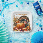 Thanksgiving Cornucopia Turkije Partij Papieren Bordje (Feest)