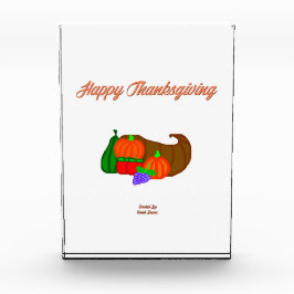 Thanksgiving Cornucopia Verticaal fotoblok