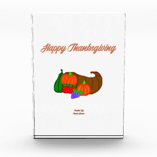 Thanksgiving Cornucopia Verticaal fotoblok (Voorkant)