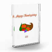 Thanksgiving Cornucopia Verticaal fotoblok (Links)