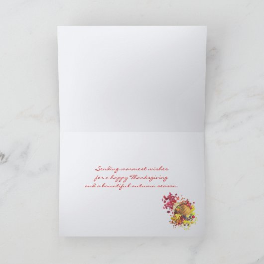 Thanksgiving Cornucopia Wide (photo frame) Feestdagen Kaart (Binnen)