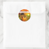 Thanksgiving cornucopie Adresetiketten Ronde Sticker (Tas)