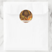 Thanksgiving cornucopie Adresetiketten Ronde Sticker (Tas)