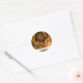 Thanksgiving cornucopie Adresetiketten Ronde Sticker (Envelop)