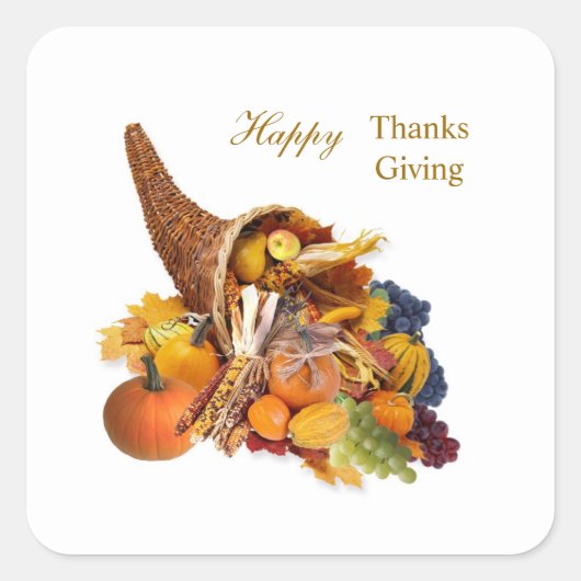 Thanksgiving cornucopie Sticker (Voorkant)