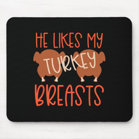 Thanksgiving Couples Turkey Breast She Likes My Dr Muismat (Voorkant)