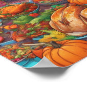 Thanksgiving Creative Food Poster Kunst (Hoek)