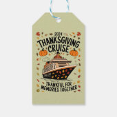 Thanksgiving Cruise 2024 dankbaar voor herinnering Cadeaulabel (Achterkant)