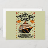 Thanksgiving Cruise 2024 Dankbaar Voor Herinnering Feestdagenkaart (Voorkant / Achterkant)