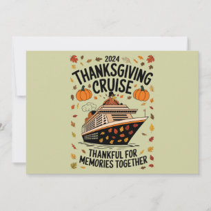 Thanksgiving Cruise 2024 Dankbaar Voor Herinnering Feestdagenkaart