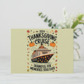 Thanksgiving Cruise 2024 dankbaar voor herinnering Kaart (Staand voorkant)