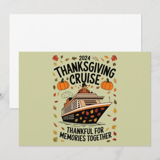 Thanksgiving Cruise 2024 dankbaar voor herinnering Kaart (Voorkant / Achterkant)