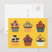 Thanksgiving cupcakes feestdagenkaart (Voorkant / Achterkant)