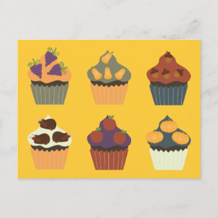 Thanksgiving cupcakes feestdagenkaart