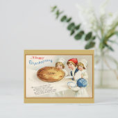  Thanksgiving Cute Funny Pie Poem Briefkaart (Staand voorkant)