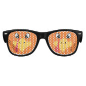 Thanksgiving Cute Turkey Face Kinder Zonnebril (Voorkant)