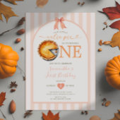 Thanksgiving Cutie Pie Sinaasappel Gingham 1e verj Kaart