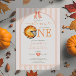 Thanksgiving Cutie Pie Sinaasappel Gingham 1e verj Kaart