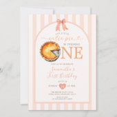 Thanksgiving Cutie Pie Sinaasappel Gingham 1e verj Kaart (Voorkant)