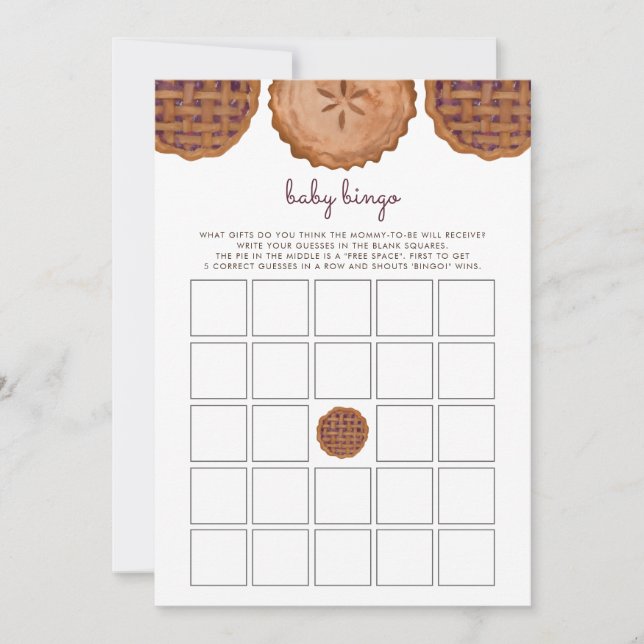 Thanksgiving Cutie Taart Baby Bingo Baby shower Sp (Voorkant)