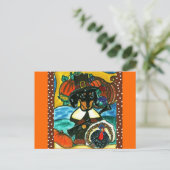 Thanksgiving Dachshund Feestdagenkaart (Staand voorkant)