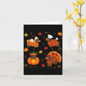 Thanksgiving Dachshund Weiner Dog Turkey Cute Pump Kaart (Gele Bloem)