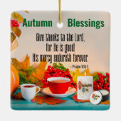 Thanksgiving dag / bedankt geven (Psalm 106:1) Keramisch Ornament (Achterkant)