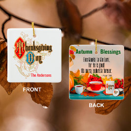 Thanksgiving dag / bedankt geven (Psalm 106:1) Keramisch Ornament