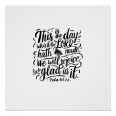 Thanksgiving Dag Bijbelvers: Psalm 118:24 Perfect Poster (Voorkant)