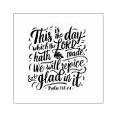 Thanksgiving Dag Bijbelvers: Psalm 118:24 Rubberstempel (Afrduk)