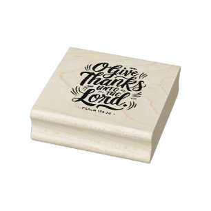 Thanksgiving Dag Bijbelvers: Psalm 136:26 Rubberstempel