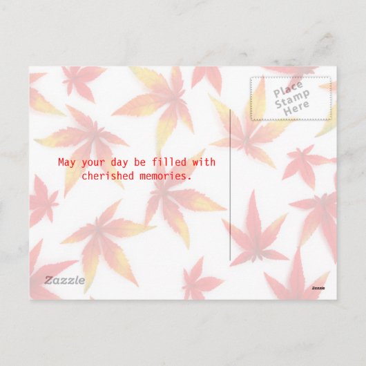 Thanksgiving Dag Briefkaart (Achterkant)