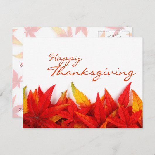 Thanksgiving Dag Briefkaart (Voorkant / Achterkant)