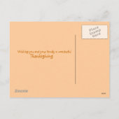 Thanksgiving Dag Briefkaart (Achterkant)