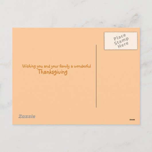 Thanksgiving Dag Briefkaart (Achterkant)