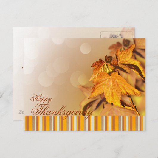 Thanksgiving Dag Briefkaart (Voorkant / Achterkant)