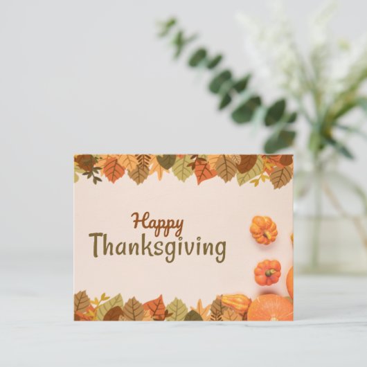 Thanksgiving Dag Briefkaart (Staand voorkant)