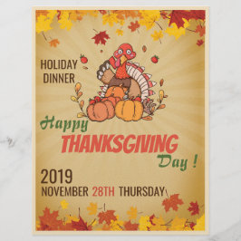 Thanksgiving dag brochure briefhoofd