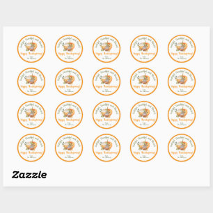 Thanksgiving Dag dankbaar en zonder dank Ronde Sticker