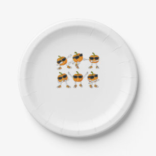 Thanksgiving dag dansende pompoenen jongens Meisje Papieren Bordje
