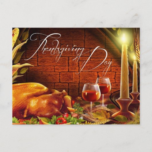 Thanksgiving dag diner briefkaart (Voorkant)