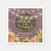 Thanksgiving Dag Dinner Party pomkin String Light Servetten (Voorkant)