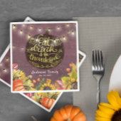 Thanksgiving Dag Dinner Party pomkin String Light Servetten