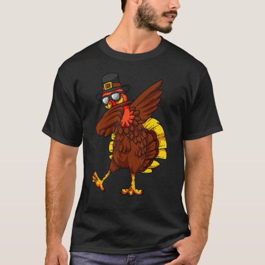 Thanksgiving Dag dobbending Turkey Pilgrim Boys Gi T-shirt (Voorkant)
