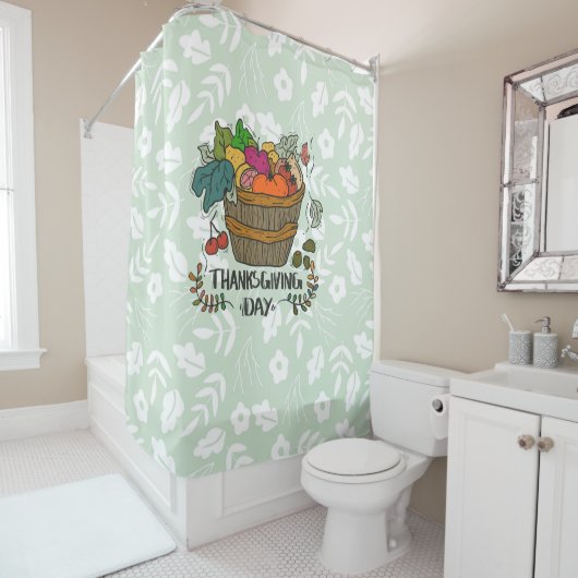 Thanksgiving Dag Douchegordijn (In situ)