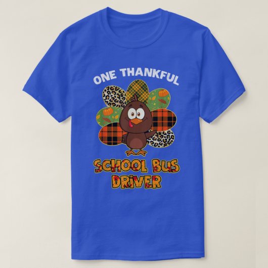 Thanksgiving Dag Een Thankful School Bus Driver Cu T-shirt (Design voorkant)