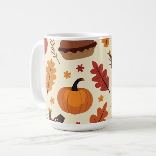 Thanksgiving dag en herfst stijl Koffie Mok (Voorkant links)