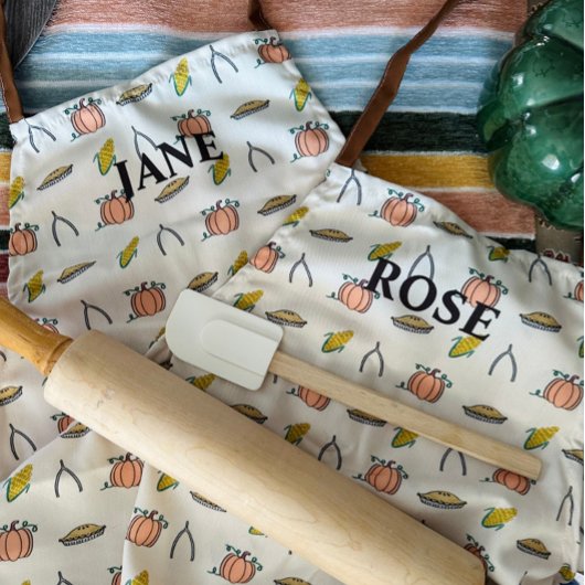 Thanksgiving Dag Feest Diner Kinder Schort