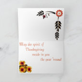 Thanksgiving Dag Feestdagen Kaart (Binnen)