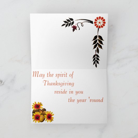 Thanksgiving Dag Feestdagen Kaart (Binnen)